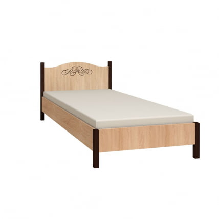 Кровать (1200) АДЕЛЕ 4 Дуб Сонома/Орех шоколадный(спальня) / ADELE_0