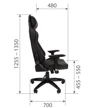 Кресло геймерское CХАИРМАН ДРАЙВ (ГАМЕ) 44 Черный-серый / CHAIRMAN (GAME)_4