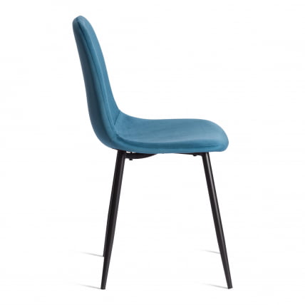 Стул БРЕЕЗЕ (мод. 4724) Велюр/металл , 44 х 53 х 87 см, Дэрк туркуоисе (темно-бирюзовый) ХЛР62 / черный / BREEZE (mod. Dark turquoise HLR62_1