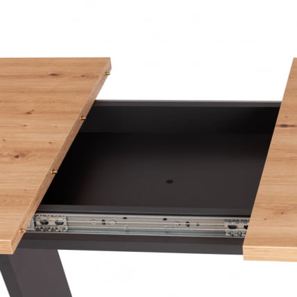 Стол обеденный ФОКС раздвижной ЛДСП, 68.6кс110-145кс75 см, Дуб артисан/Графит / FOX 68.6x110-145x75_10