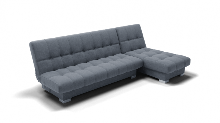 Диван Хьюстон-2 угол левый/правый (ЗР) Цвет фасада: Серый; Тип: Левый/правый; Материал фасада: Металл/Велюр_0