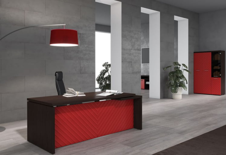 Стол руководителя Торр ЛУКС ТЛСТ 209Х Венге Магия Красный / Torr LUX TLST 209H_1