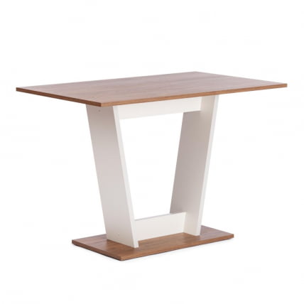 Стол обеденный ТИБИ Л нераздвижной ЛДСП (18 мм), 68,6 х 110 х 75 см, Дуб Канзас/Пепел / TIBI L_0