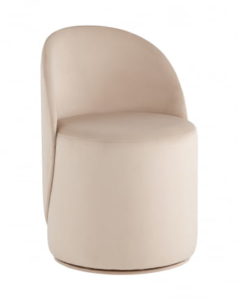 Пуф Лореен вращающийся велюр Молочный / Loreen_0