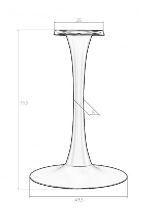 Подстолье обеденное ДОБРИН ДЖИМ БЛАCК / DOBRIN JIM BLACK_3