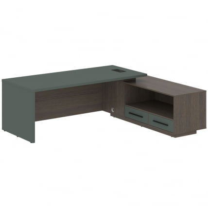 Стол руководителя правый ВЕЛИОН ВCТ 2319 Р Нефрит Дуб Сильвер / VELION VCT R_0