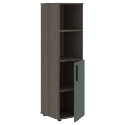 Шкаф-колонка с глухой малой дверью (правый) ВЕЛИОН ВМCС 40.5 Р Нефрит Дуб Сильвер / VELION VMCS R_1