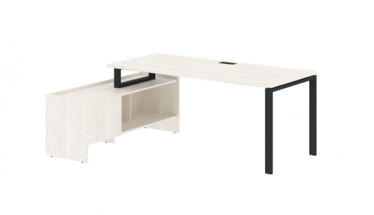 Стол с тумбой ЕДИС ЕУCТ 19814 Ясень Траун Черный / EDIS EUCT_0