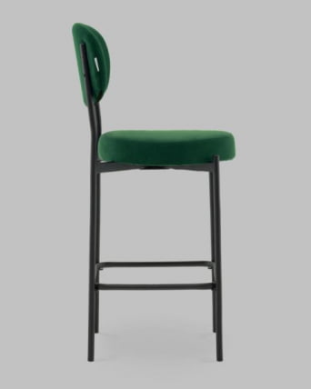 Стул Полубарный Бриф ДД ПБ велюр зеленый / DD_2