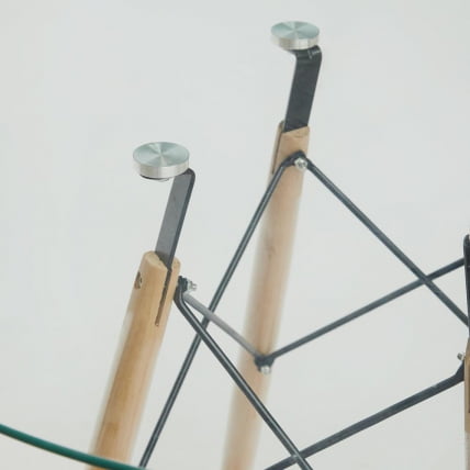 Стол CИНДЙ ГЛАСС (мод.80ГЛАСС) металл/стекло, Д80х75см, прозрачный / CINDY GLASS (mod.80GLASS) D80х75см,_1