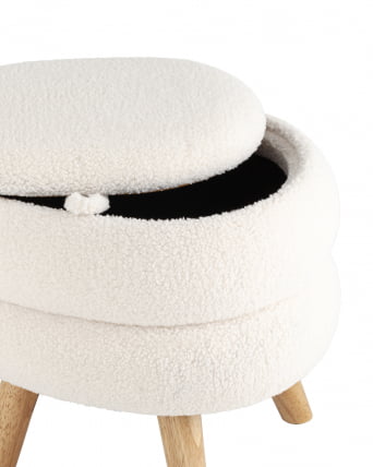 Пуф с ящиком Винни М Тедди белый / M_2