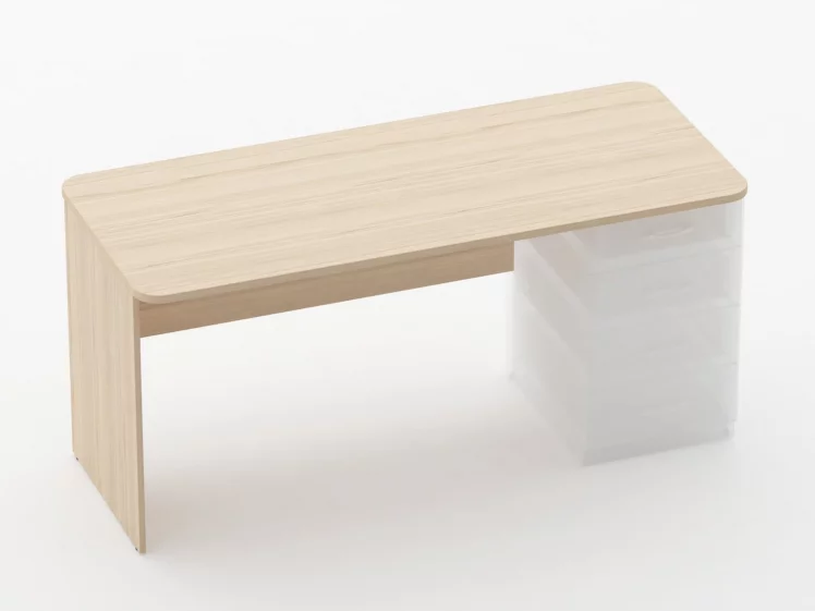 Стол прямой под встроенную тумбу Глассй 1.101.16Пр Венге / Glassy_0