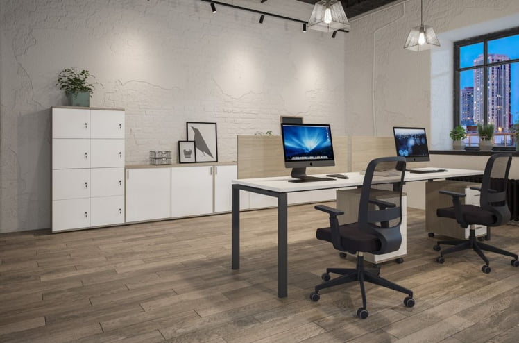 Мебель для офиса Сигма №8 Белый Дуб светлый / Sigma_0