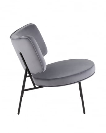 Кресло Дистриcт Лоунге велюр Серый / District Lounge_2