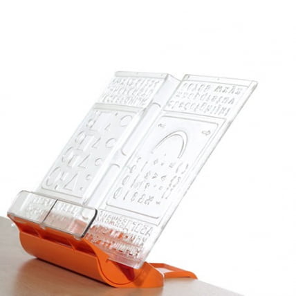 Трехуровневая подставка-трафарет под книгу ПК-03 Оранжевая_0