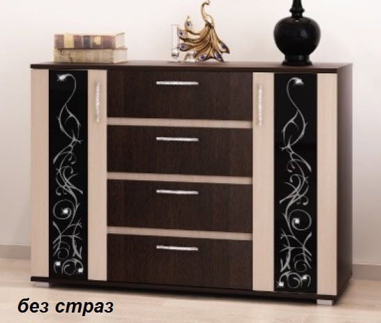 Комод Вега 14 Комби Дуб беленый/венге (остаток, на складе)_0