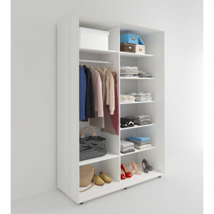 Шкаф-купе 2-х дверный Акцент-Вера ДР 1400х600 Выбеленное дерево_1