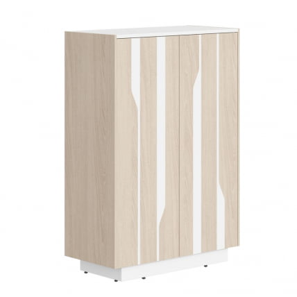 Шкаф средний Лине СФ-574202 Дуб светлый Белый / Line_0