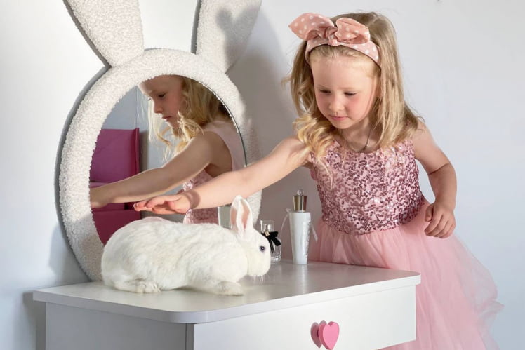 Набор детский Зайка МК-0019 белое дерево/белый (плюш) / MK-0019_16