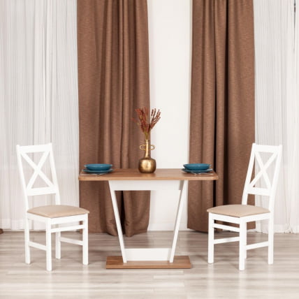 Стол обеденный ТИБИ нераздвижной ЛДСП, 68,6 х 110 х 75 см, Дуб Канзас/Пепел / TIBI_6