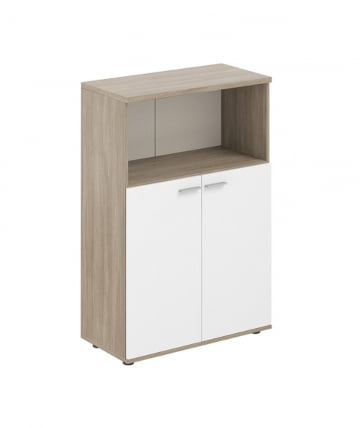 Шкаф средний с нишей Сигма СГ.843.ОД.ВХ Дуб темный Белый / Sigma SG.843.OD.WH_0