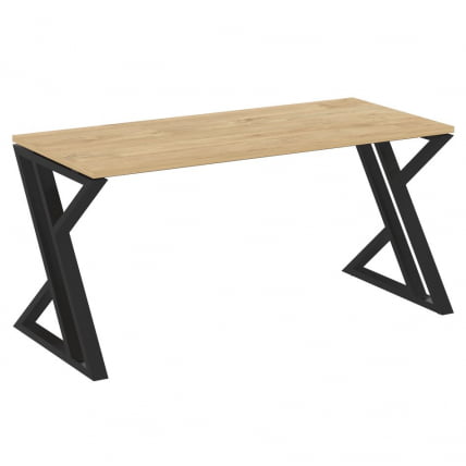 Стол рабочий ЛОФТ ВР.Л-СРЗ-4.7 Металл черный Тиквуд светлый / LOFT VR.L-SRZ-4.7_0