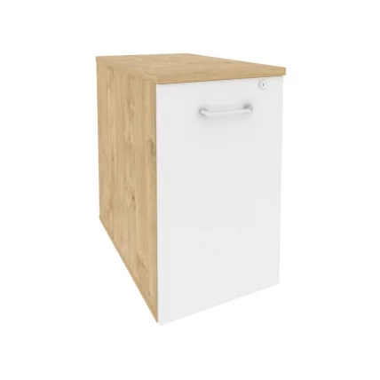 Тумба низкая выдвижная приставная / опорная ОНИКС О.ВТПО-1.7 Тиквуд Светлый/Белый / ONIX O.VTPO-1.7_0