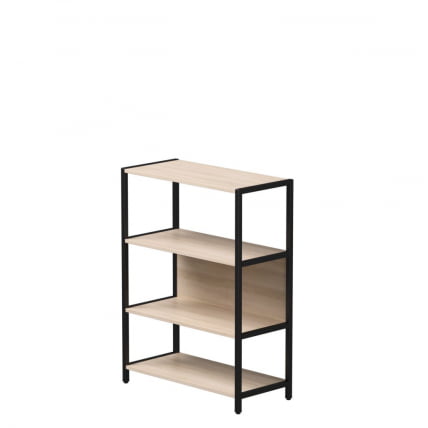 Стеллаж металлический средний Еверпроф ЕВО 254Н010 Дуб Соната Черный / Everprof EVO_0