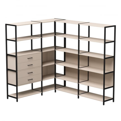 Набор стеллажных систем Еверпроф ЕВО №17 Кашемир  Черный / Everprof EVO_0