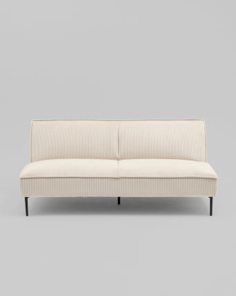 Диван прямой Кассель Д велюр рельефный молочный_4