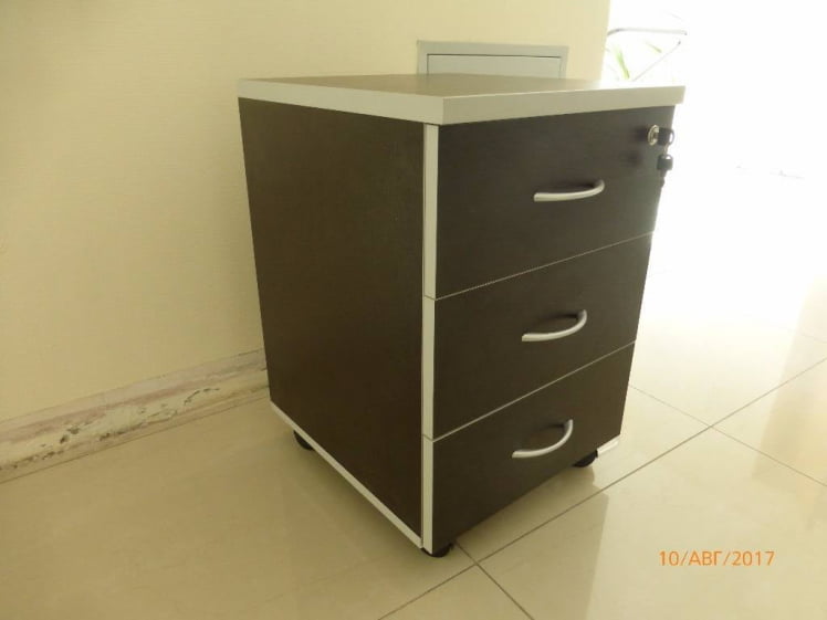 Тумба подкатная с 3 ящиками ЗОМ27530301 Венге / ZOM27530301_2