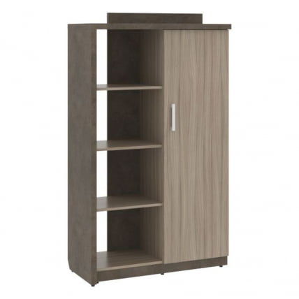 Шкаф/Гардероб с глухой дверью правый ВООД&СТОНЕ СФ-534172 Бетон Чикаго темный Дрифтвуд / WOOD&STONE_0