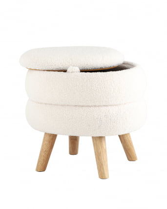 Пуф с ящиком Винни М Тедди белый / M_1