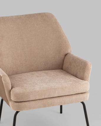 Кресло Харви Светло-коричневый с коричневой экокожей_7