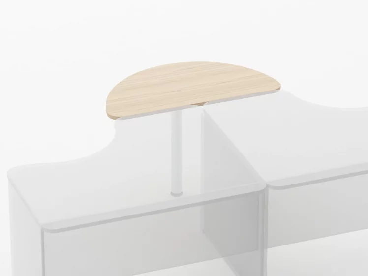 Приставка-полукруг для двух угловых столов Глассй 2.20 Туя / Glassy_1