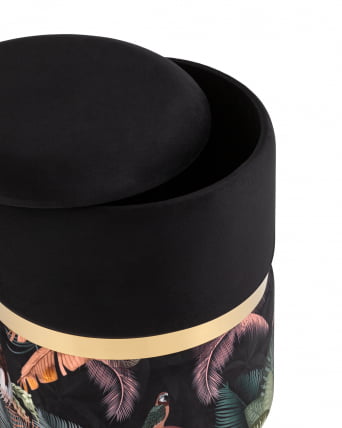 Пуф Кэрри с ящиком велюр Тропиc без ножек / Tropic_3