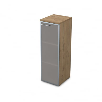 Пенал средний со стеклом левый ГЛОСС ЛИНЕ 9НЛ.017.6 Теаквоод / GLOSS LINE Teakwood_0