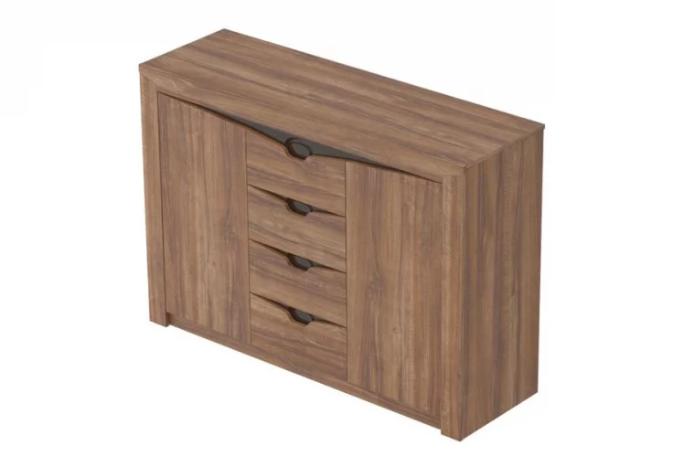 Тумба с ящиками и дверцами Соренто 19 Дуб Стирлинг_0