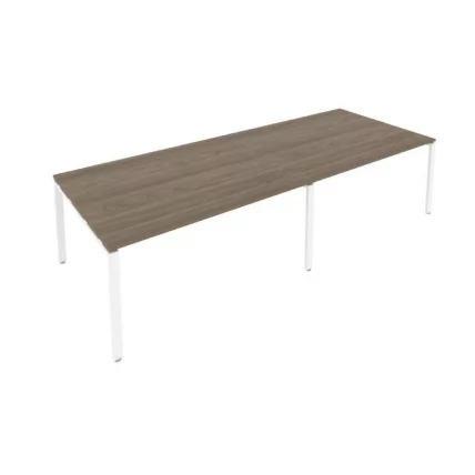 Переговорный стол (2 столешницы) Метал Сйстем Б.ПРГ-2.4 Вяз/Белый / Metal System_0