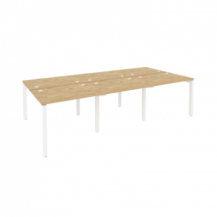 Рабочая станция на П-образном м/к ОНИКС О.МП-Д.РС-6.1.7 Тиквуд Светлый/Белый / ONIX O.MP-D.RS-6.1.7_0