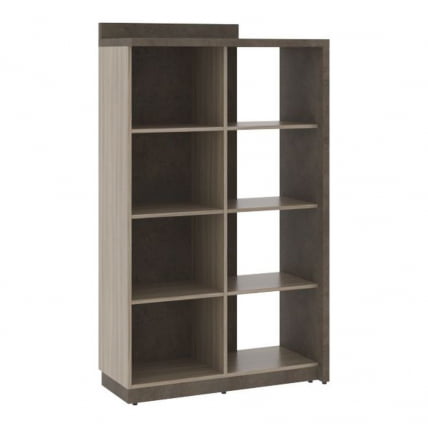 Стеллаж комбинированный на 4 секции левый ВООД&СТОНЕ СФ-534101 Бетон Чикаго темный Дрифтвуд / WOOD&STONE_0