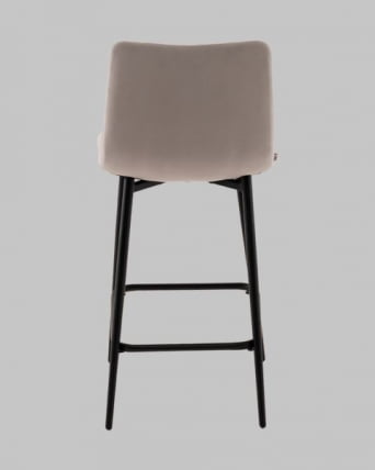 Стул полубарный Одди Диамонд велюр светло-серый / Diamond_5