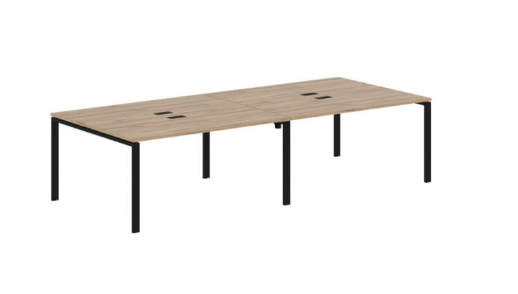 Бенч-система 4-местная ЕДИС ЕУВСТ 3113 Дуб Денвер светлый Черный / EDIS EUWST_0