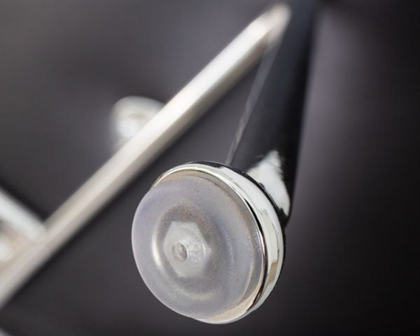 Кресло дизайнерское ДОБРИН ЕМИЛЙ (черный винил ЙП16, хромированная сталь) 2 шт / DOBRIN EMILY YP16,_10