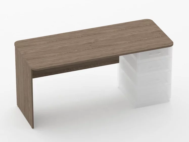 Стол прямой под встроенную тумбу Глассй 1.101.16Пр Дуб Верцаска / Glassy_0