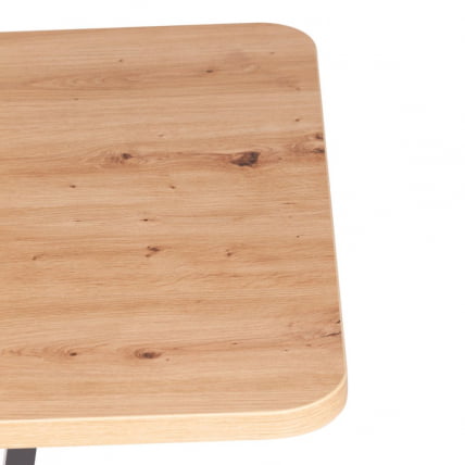 Стол обеденный ФОКС раздвижной ЛДСП, 68.6кс110-145кс75 см, Дуб артисан/Графит / FOX 68.6x110-145x75_12