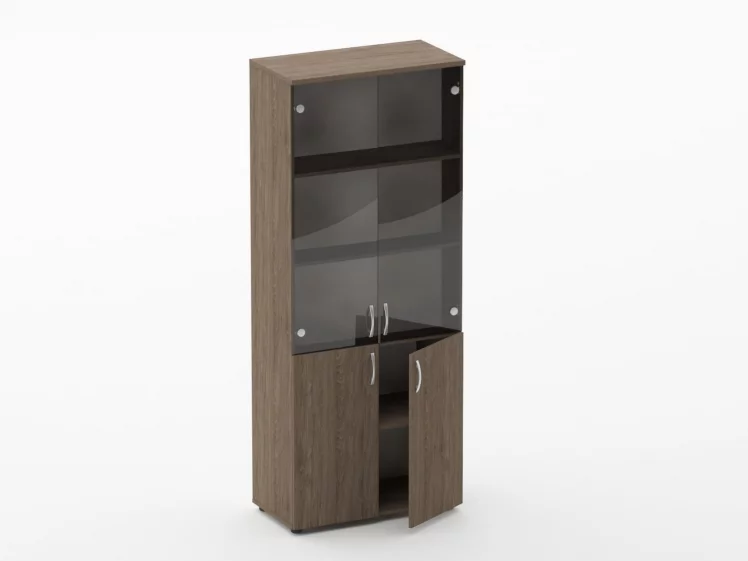 Шкаф высокий со стеклом Глассй 6.19.151 Дуб Верцаска / Glassy_1
