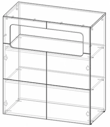 Тумба Палермо Юниор 06 Белый глянец Ясень шимо светлый Зеленый_4