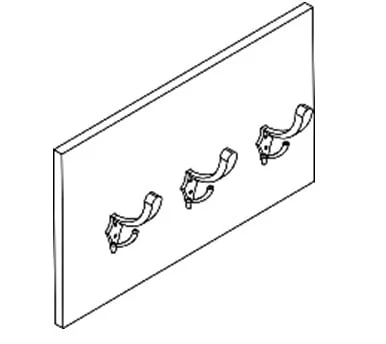 Вешалка-панель с крючками КХП 530 Дуб сонома светлый / KHP_2