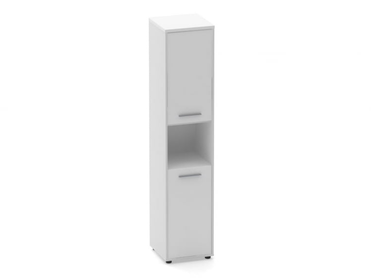 Шкаф 4 узкий закрытый, с нишей Дека 10.19.12Л Белый / Deka_0
